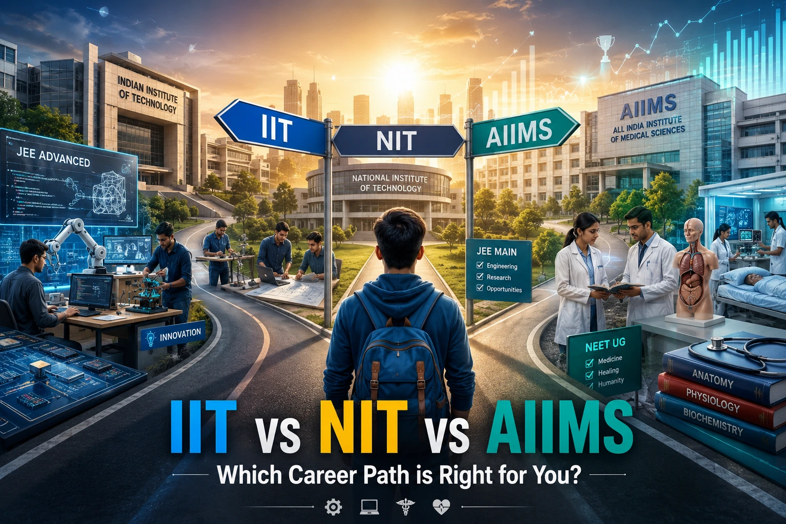 IIT vs NIT vs AIIMS – Which Career Path is Right for You?